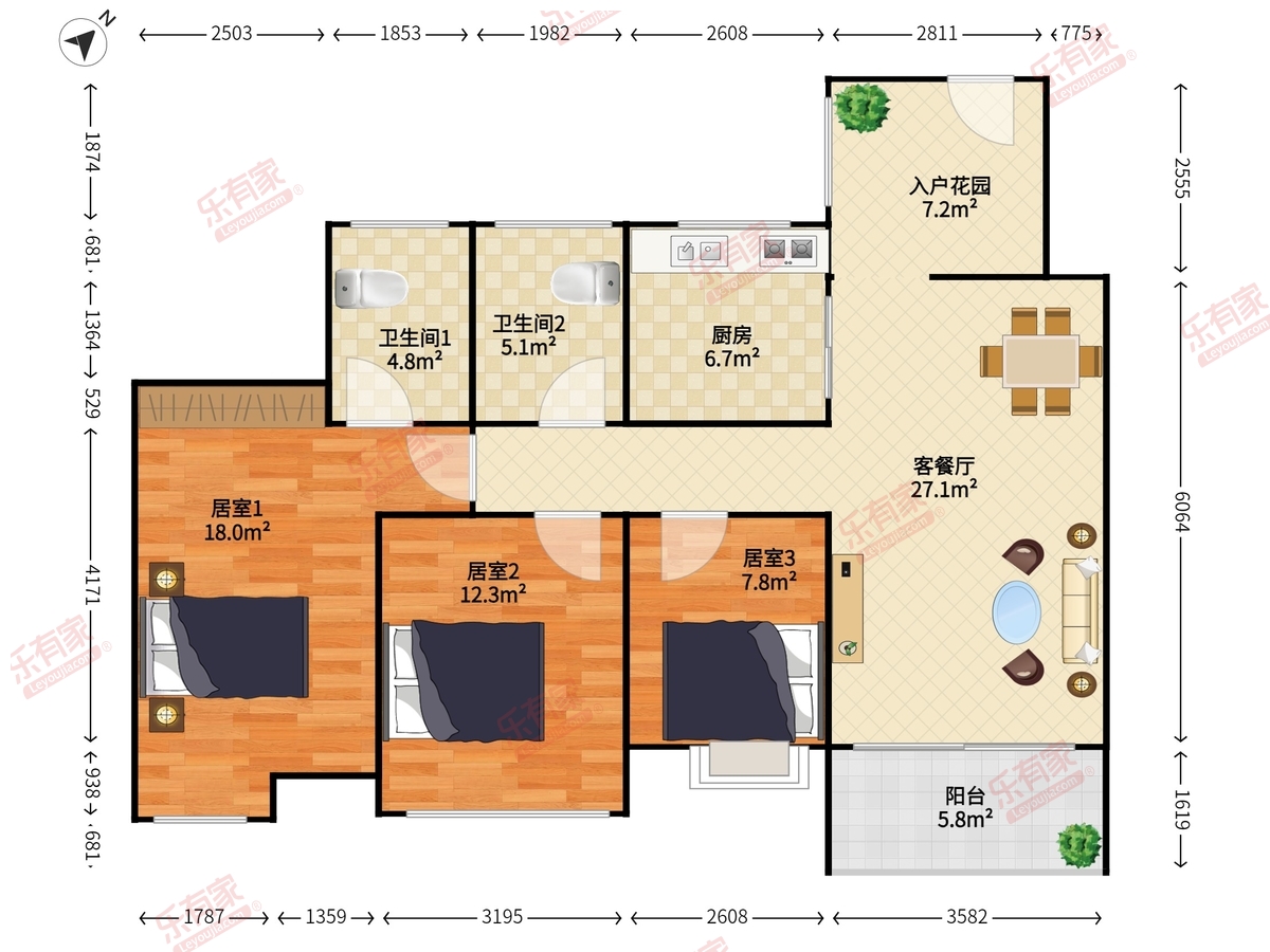 信义锦绣花园户型图