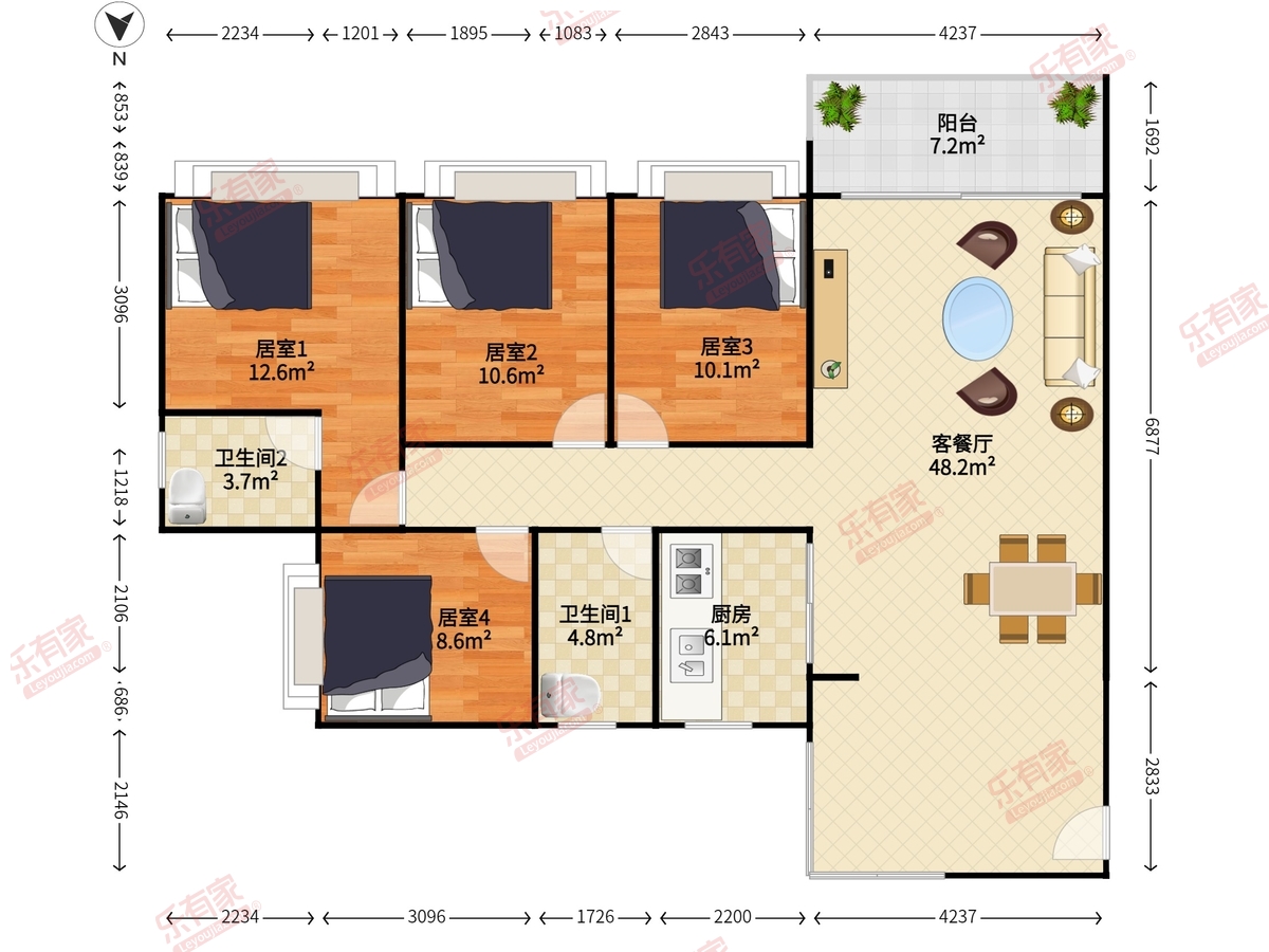 秋谷康城花园户型图