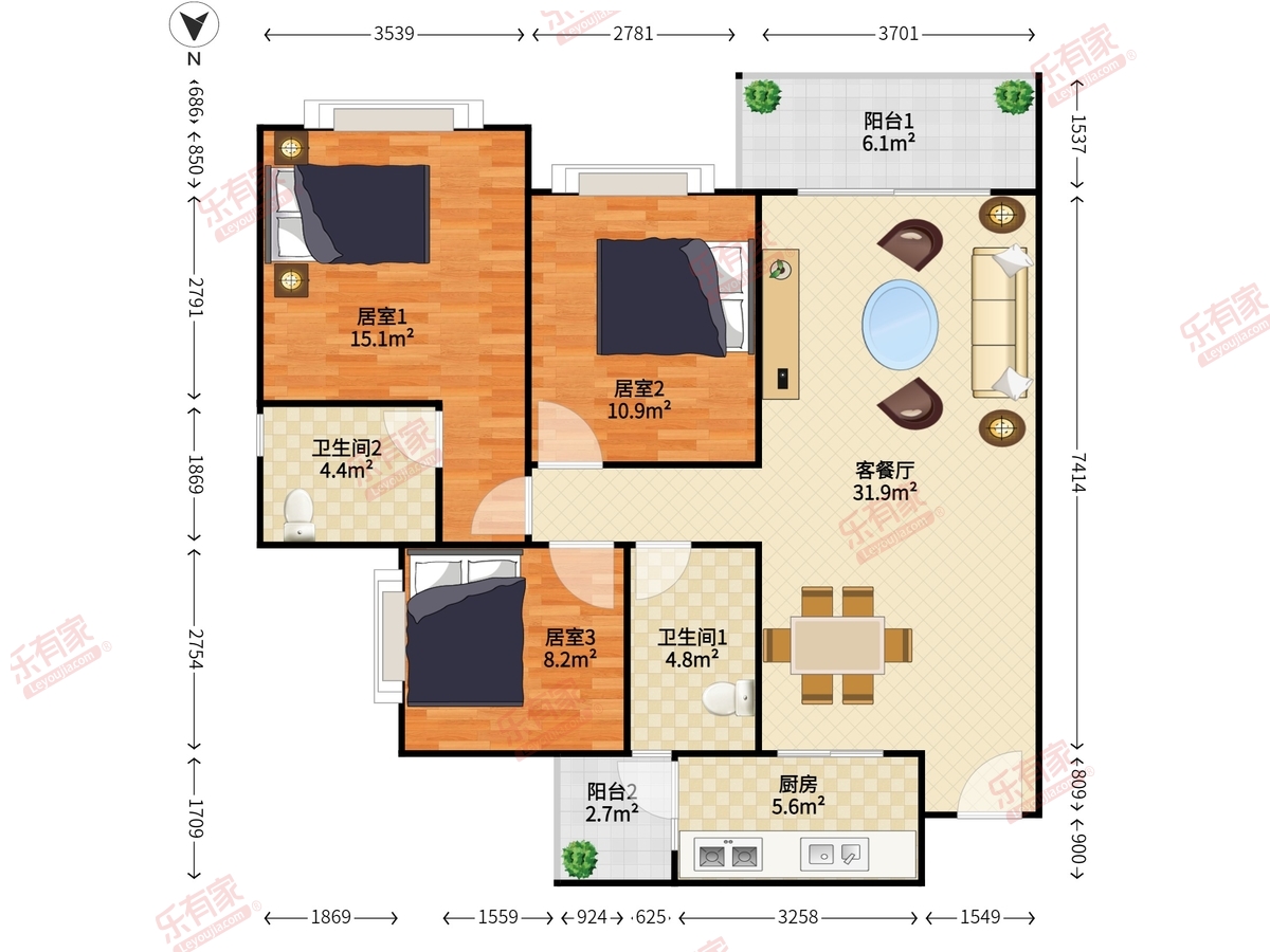 合景方圆叠翠峰户型图