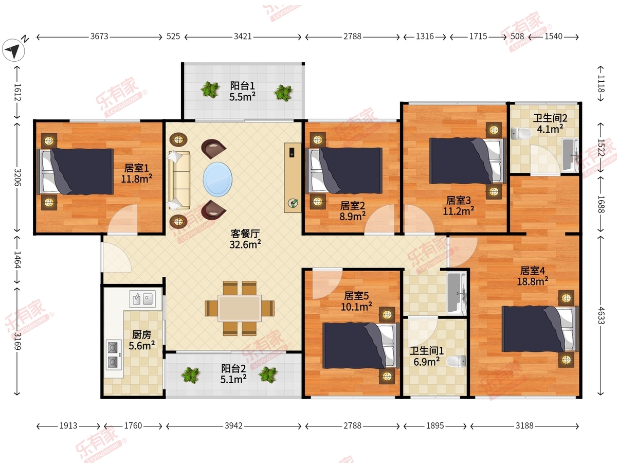 鸿荣源壹成中心花园7区户型图