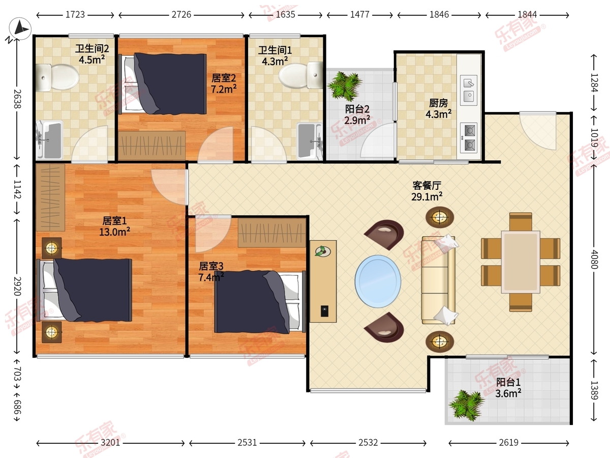 招商果岭花园户型图