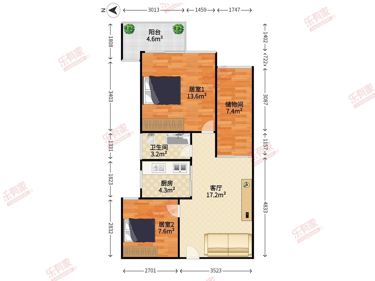 阳光里雅居户型图