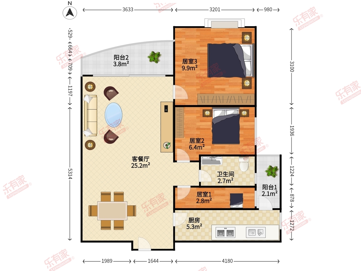 陶然庭苑户型图