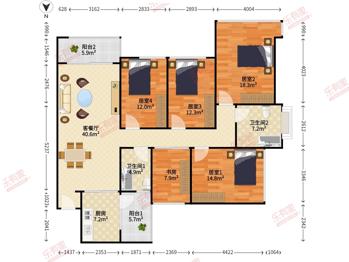 雅居乐锦城花锦集户型图