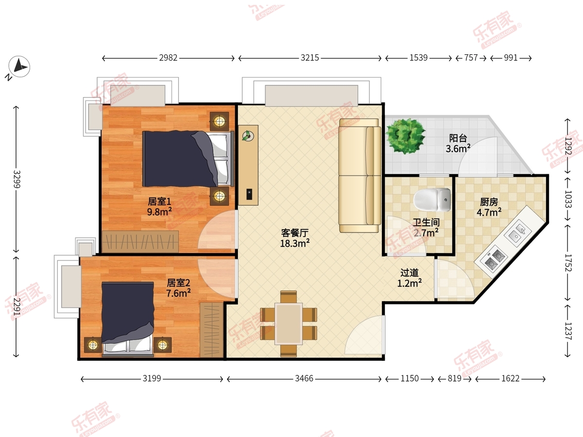 现代城梦想家园户型图