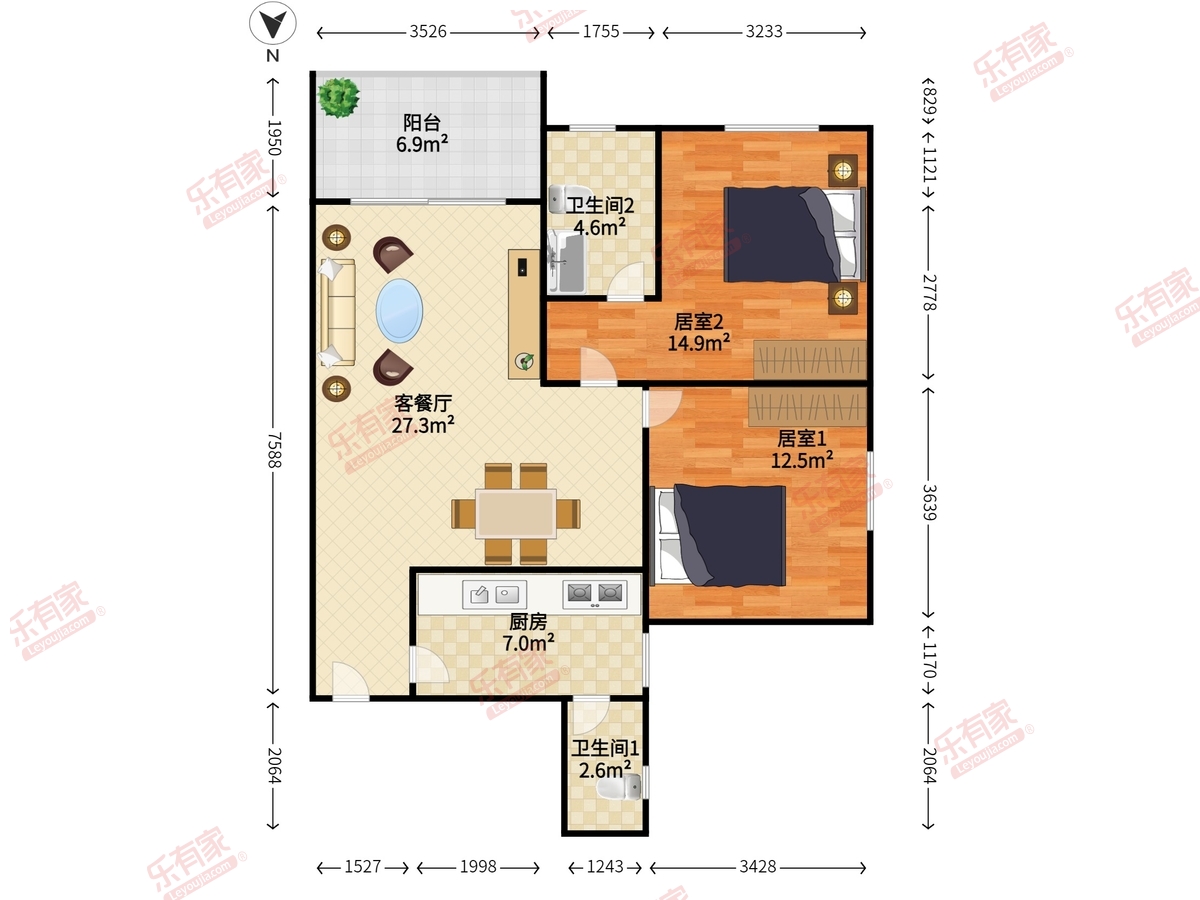 翠景花园二期（翠宝路）户型图