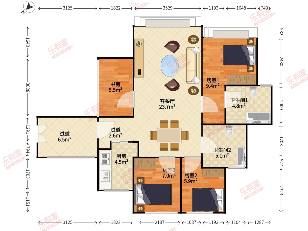 联建君钰府户型图