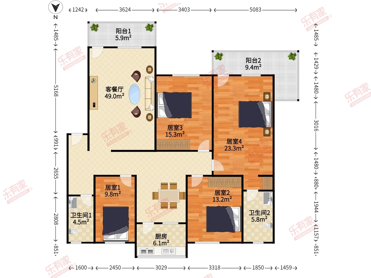 128号大院户型图