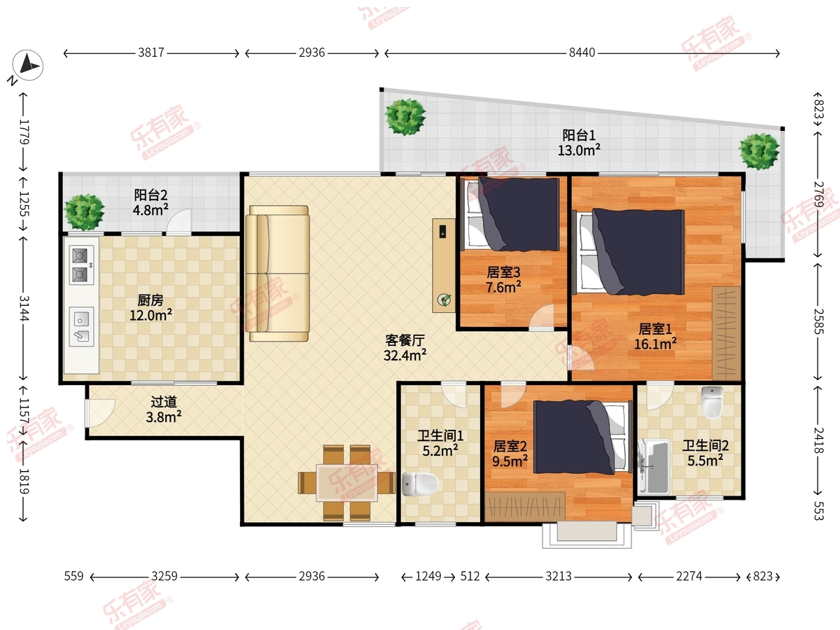 蔚蓝海岸二期户型图