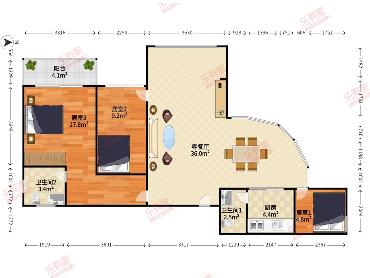 祥运通商住小区户型图