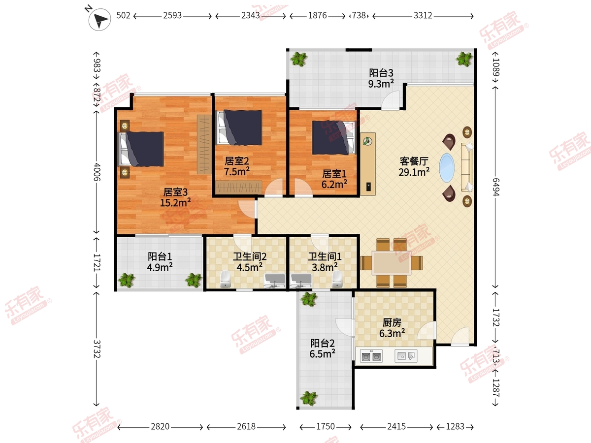 和黄懿花园户型图