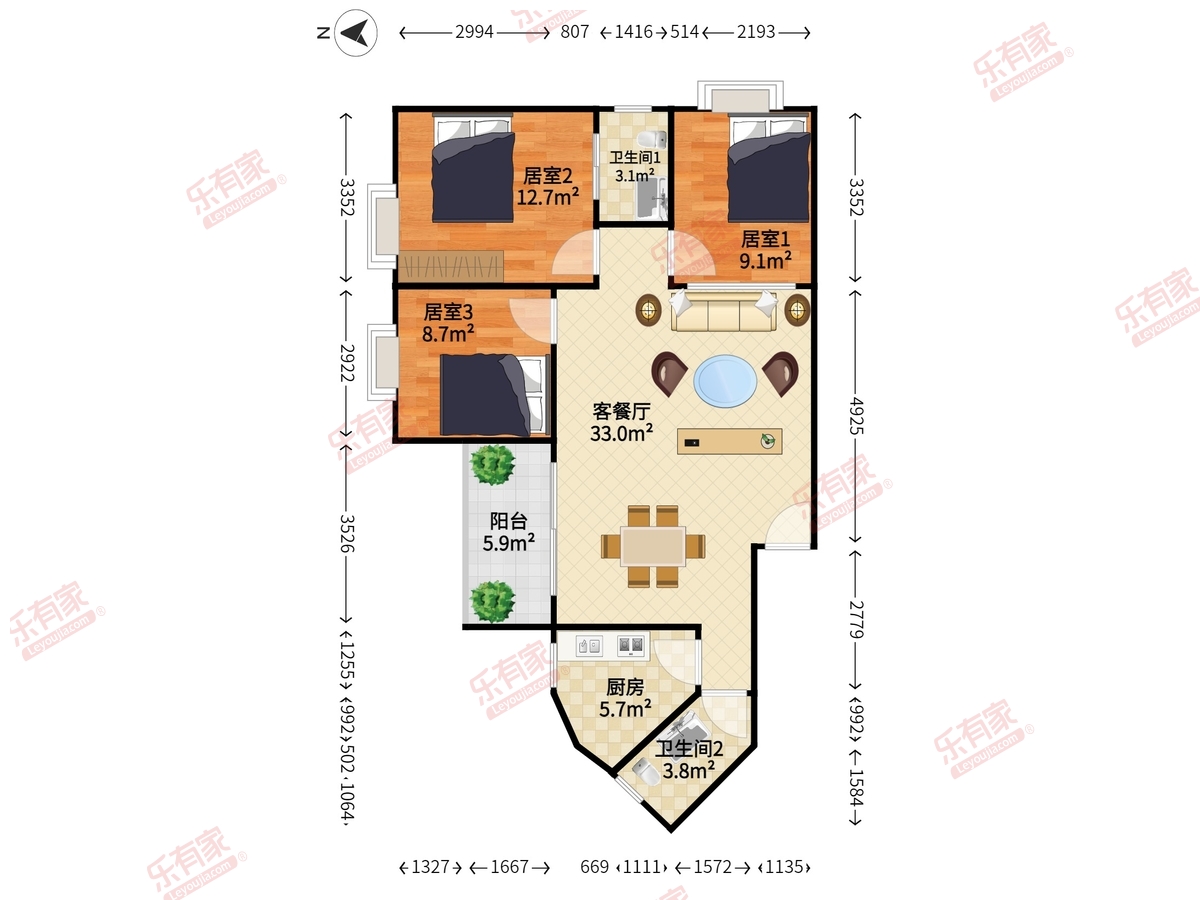 长城盛世家园一期户型图