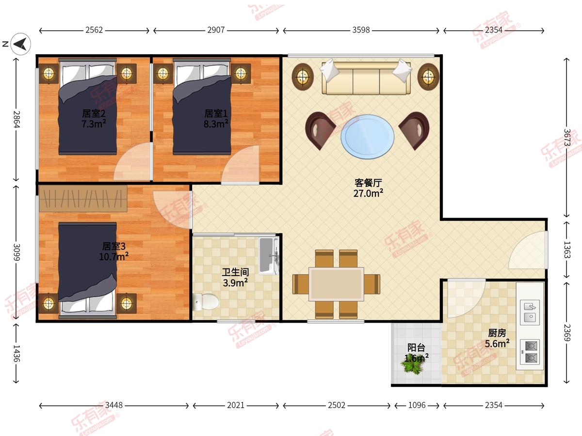 新港鸿花园户型图