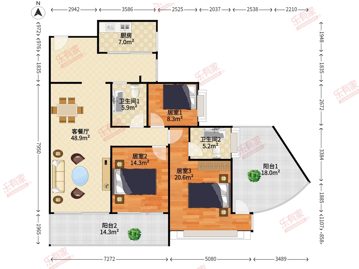 雅居乐锦城花间集户型图