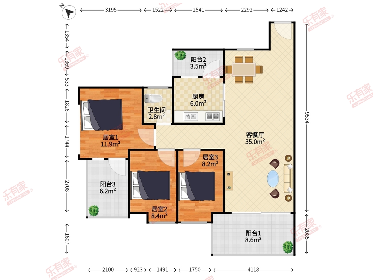 中海怡瑞山居二期户型图