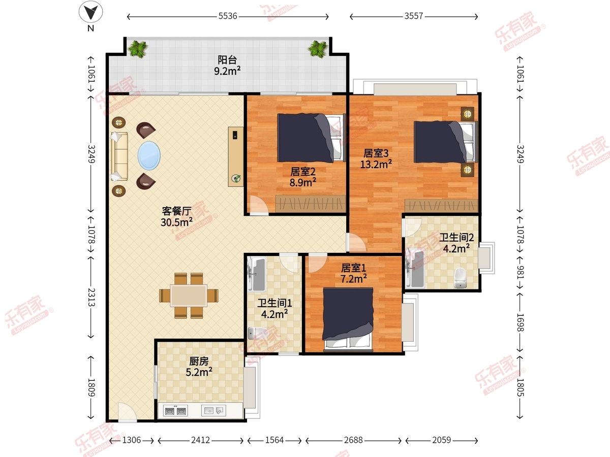 富沙湾花园户型图