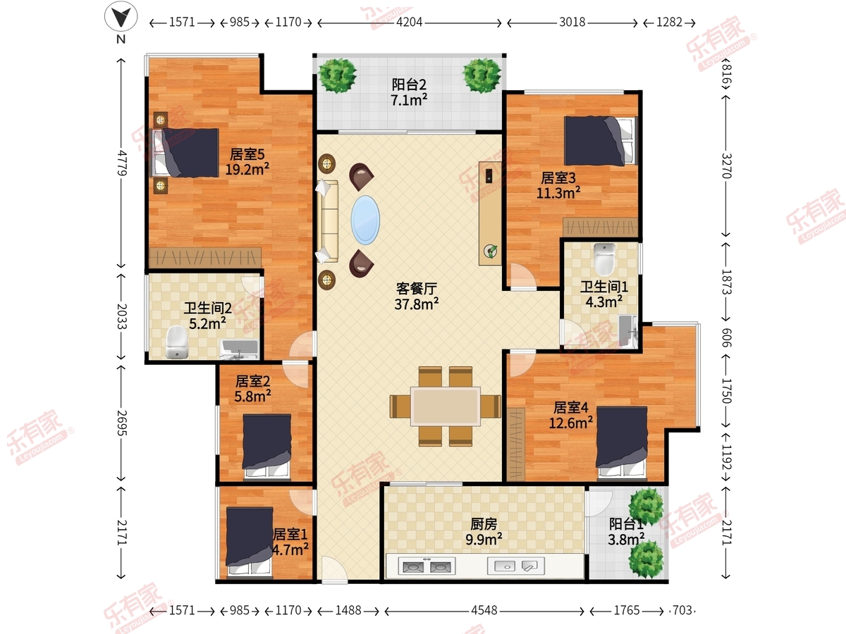 星河时代花园户型图