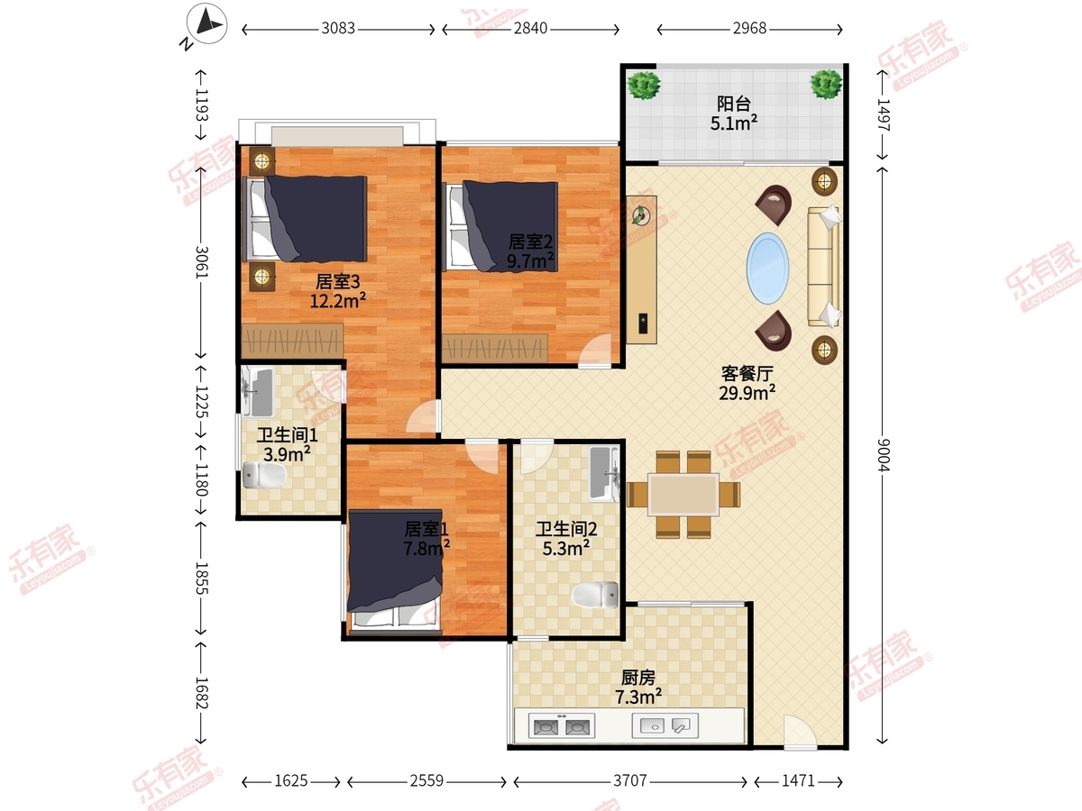 君胜熙珑山户型图