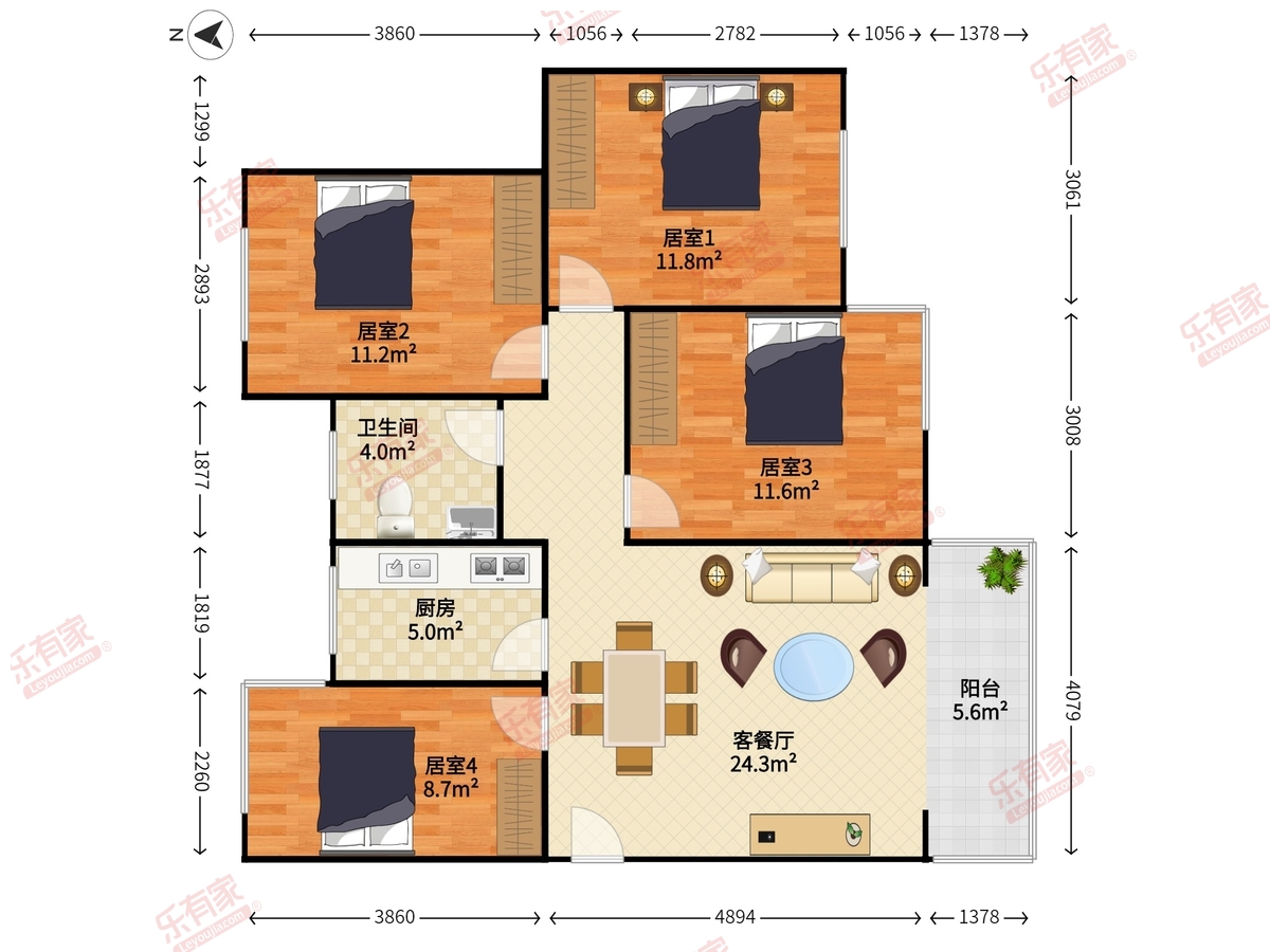 龙溪花园户型图