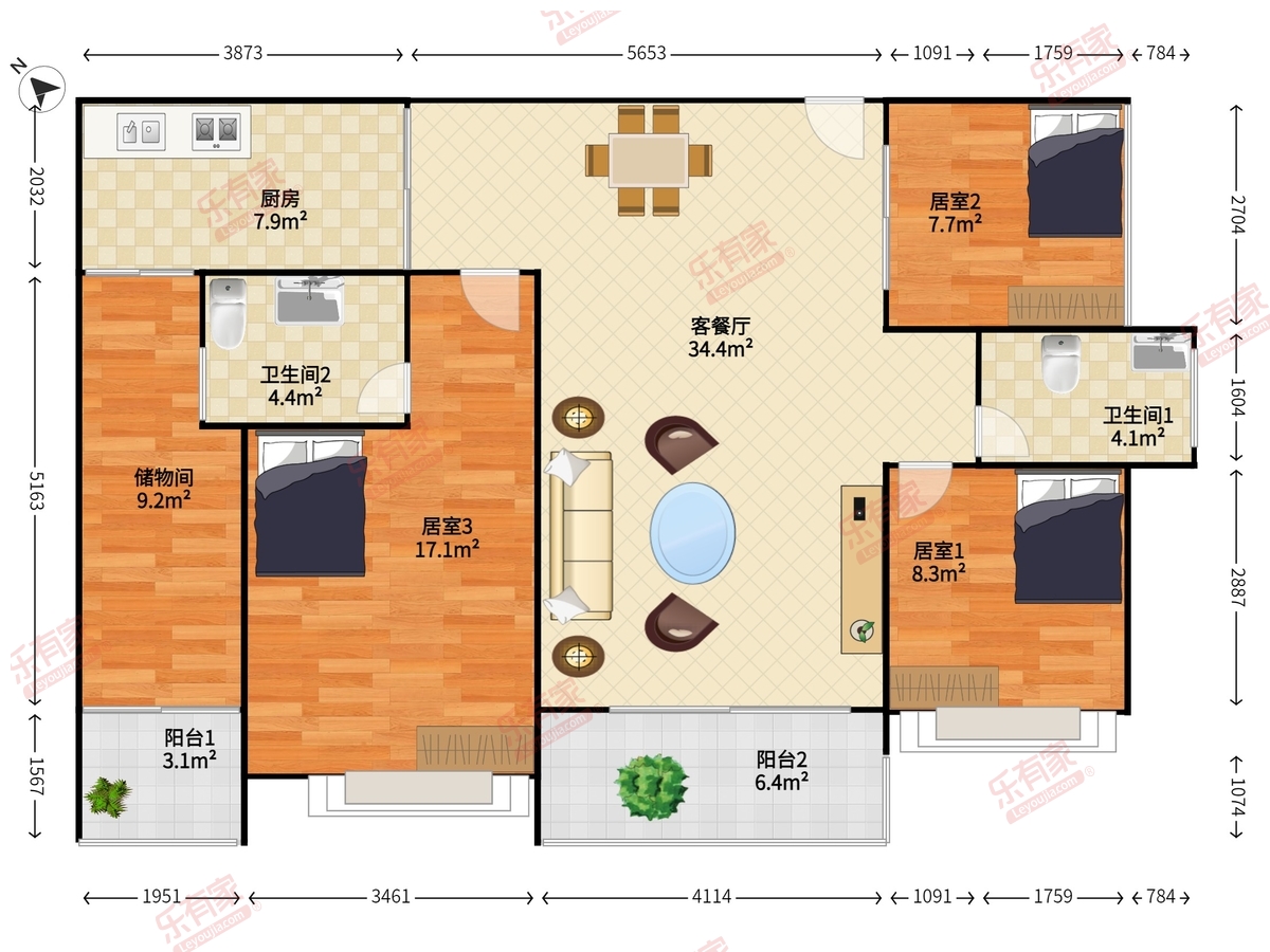 华润城润府一期户型图