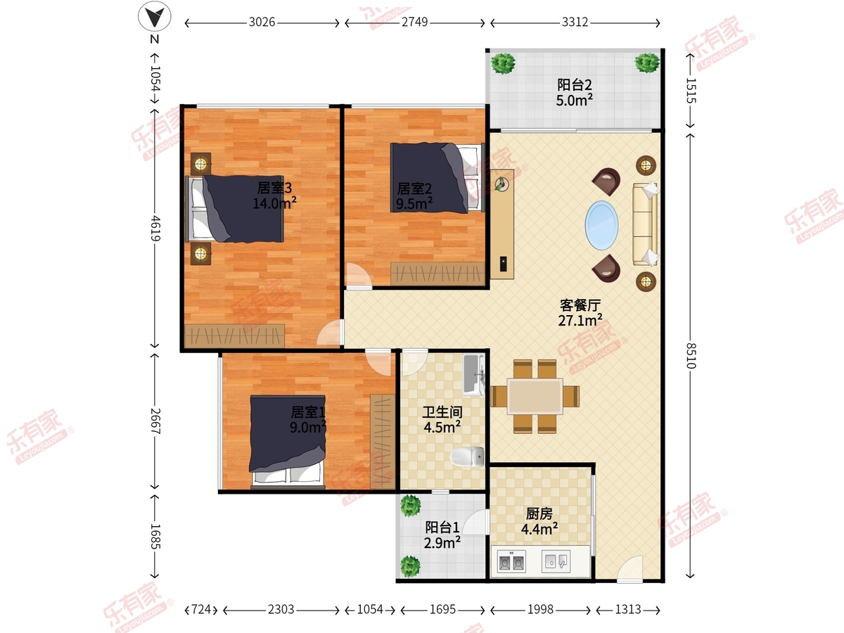 京基御景中央花园一期户型图