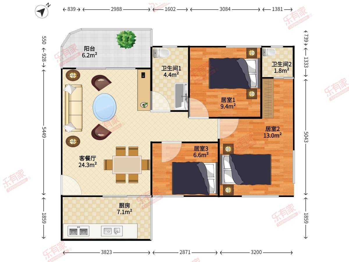 新安湖花园一期户型图