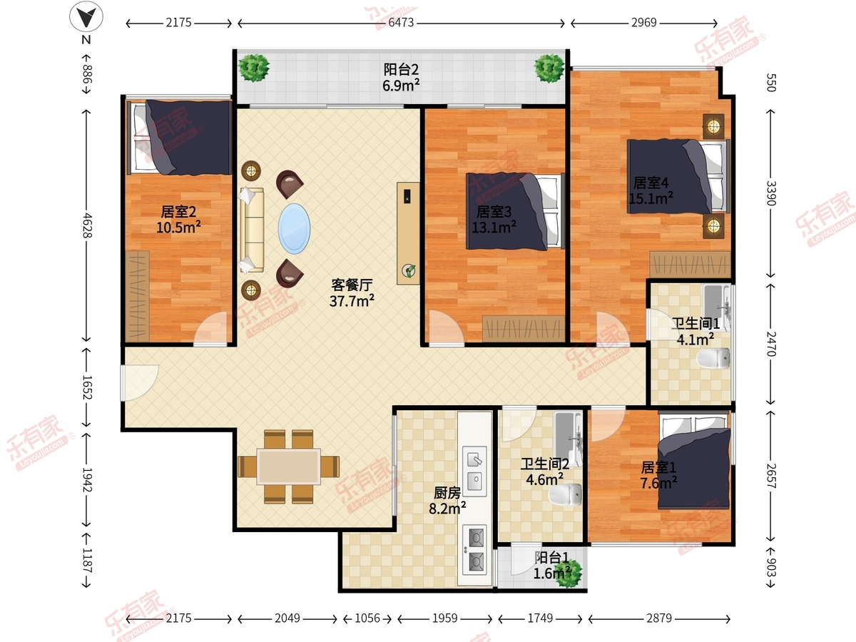 后海理想雅园户型图