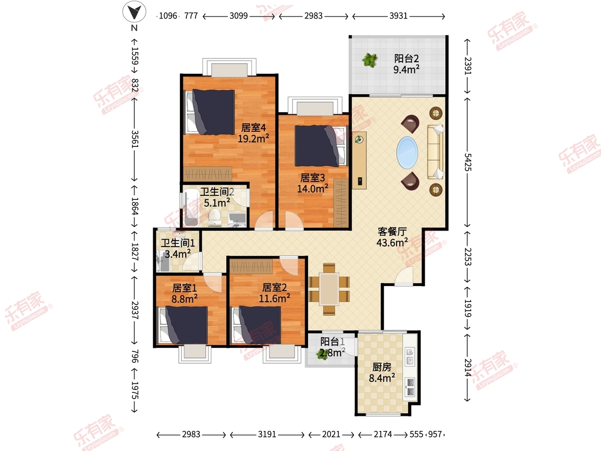 远洋城荣域（A4A5)户型图