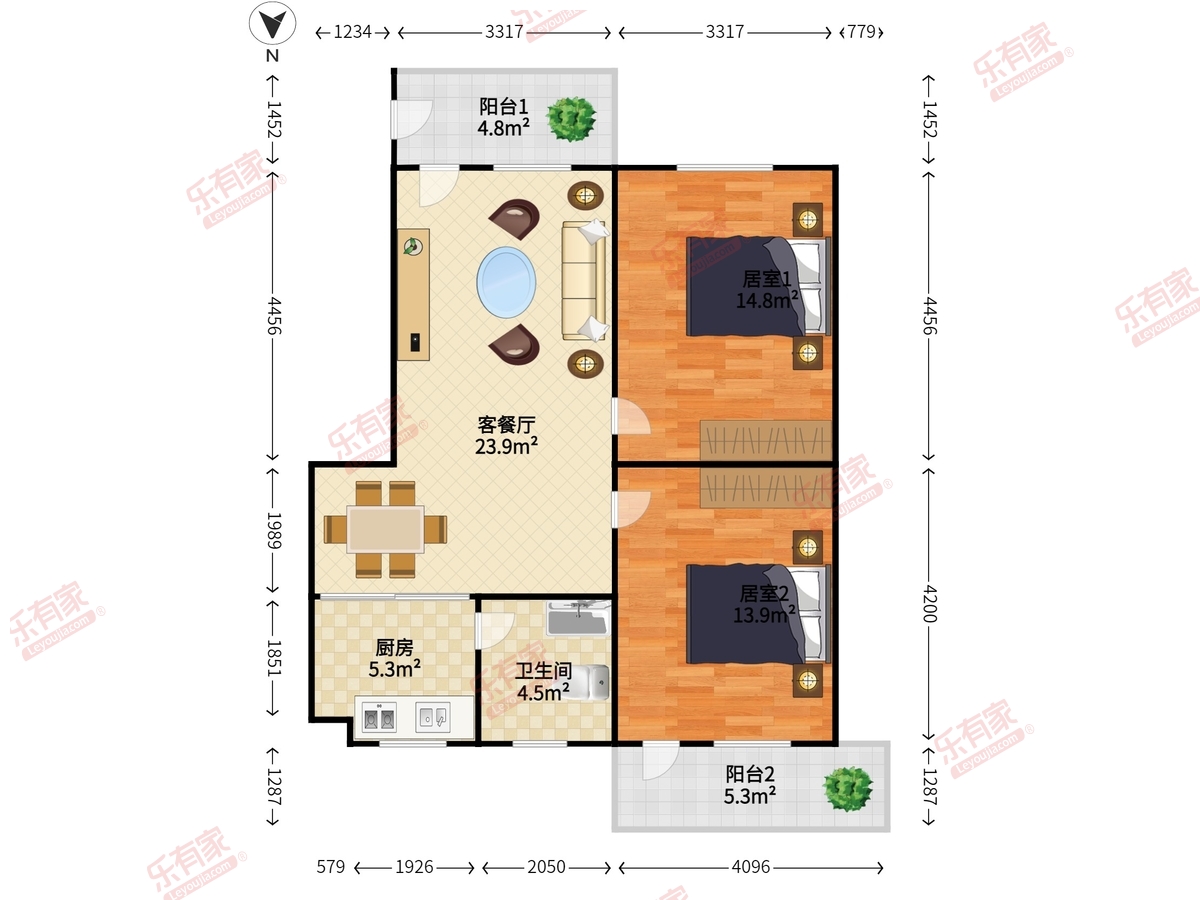 竹苑新村户型图