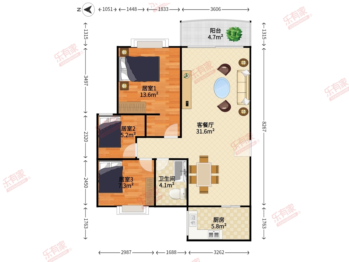 阳光花园户型图