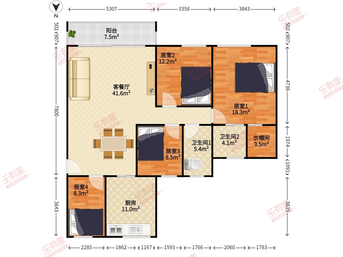 文德福豪园户型图
