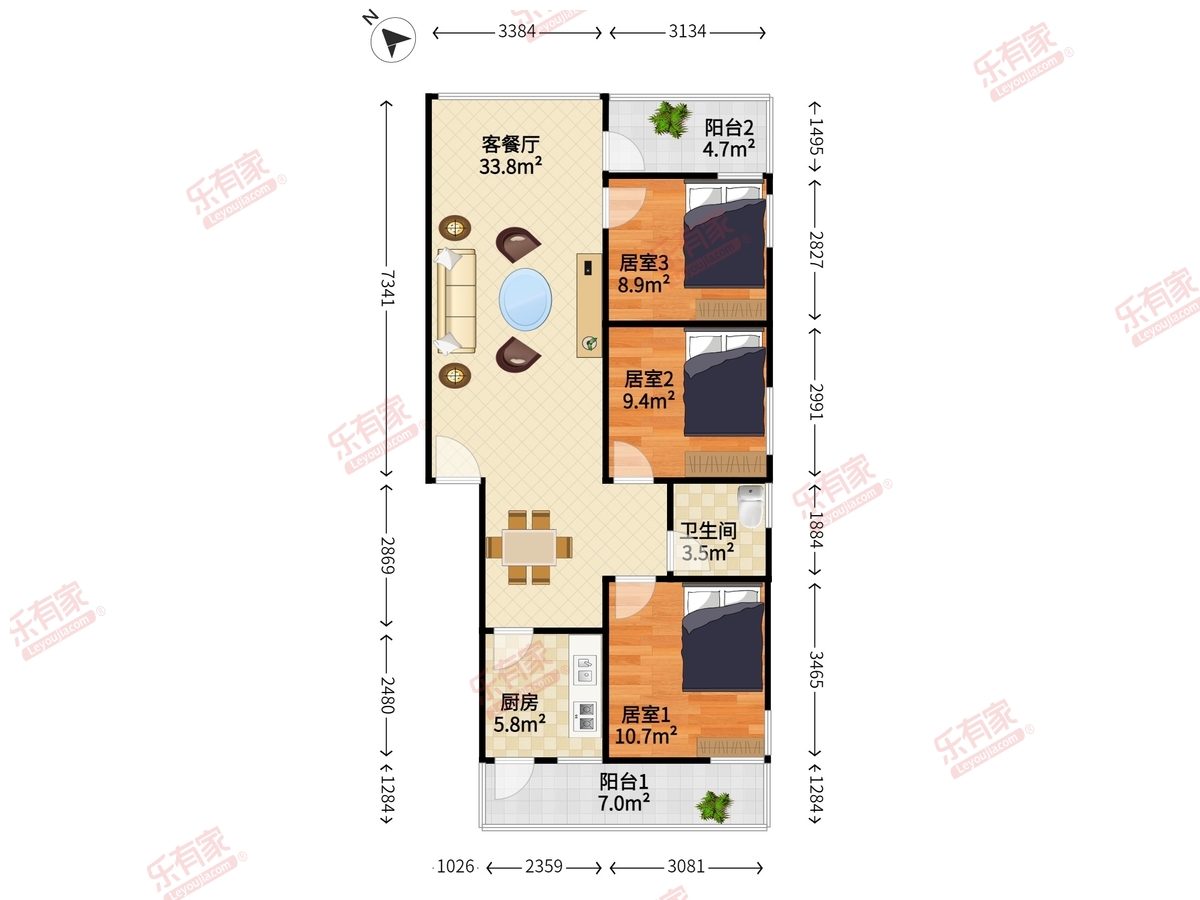 73区商住楼户型图