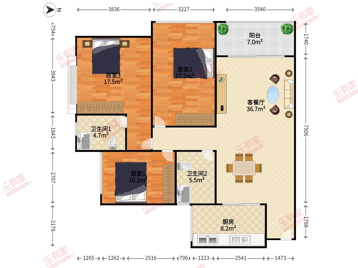融湖世纪花园户型图