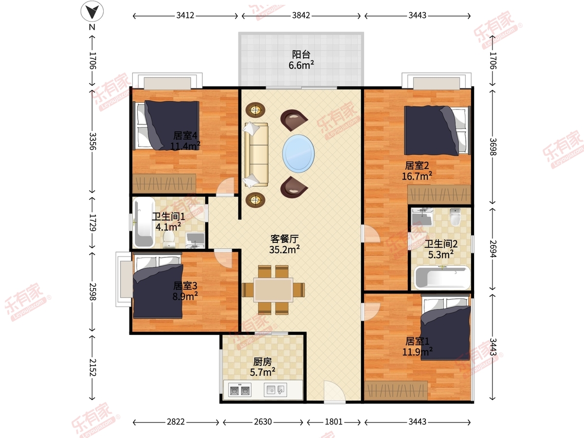 东方骏园1期户型图