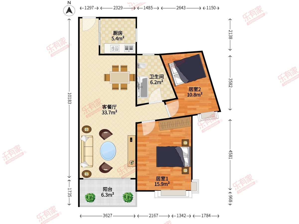 百花园二期户型图