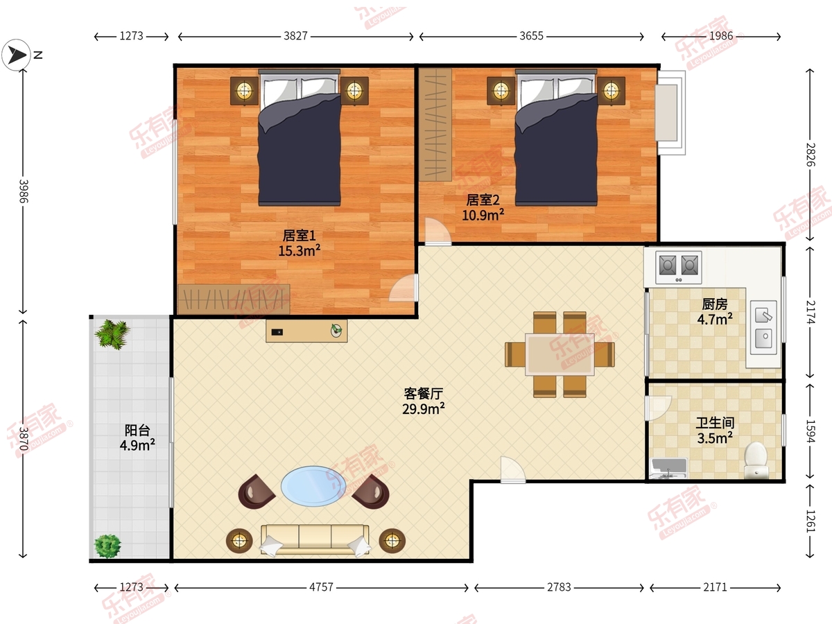 聚宝12号楼户型图