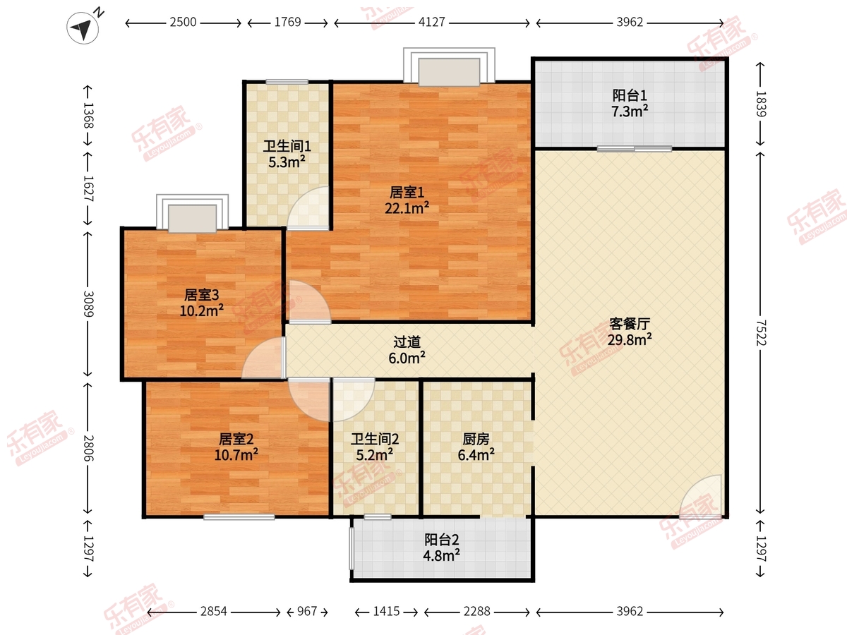 鸿海豪庭 3房2厅2卫 136.88㎡-深圳鸿海豪庭租房