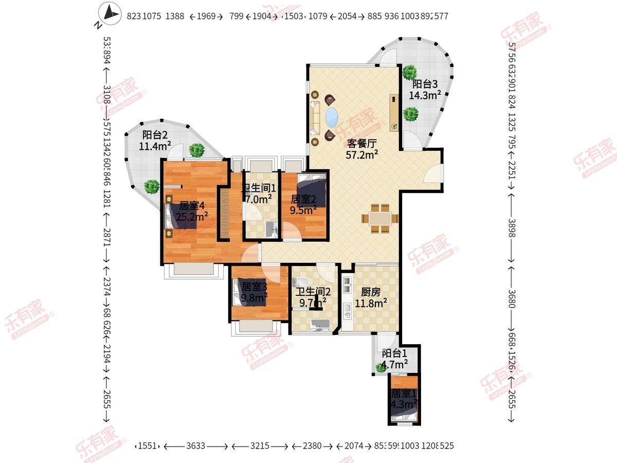 皇庭港湾4房，装修保养好，生活交通便利
