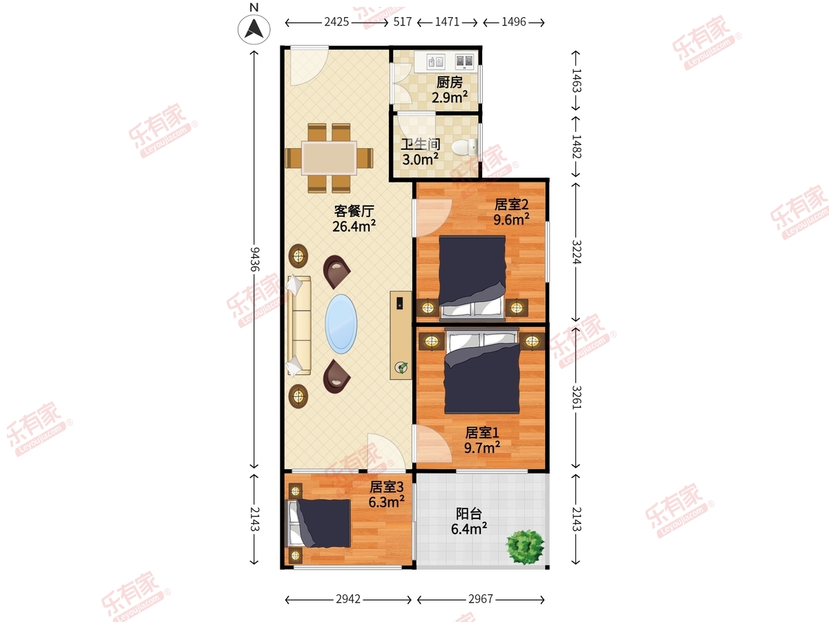 煤气公司宿舍户型图