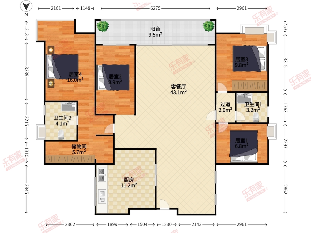 湖光山舍户型图