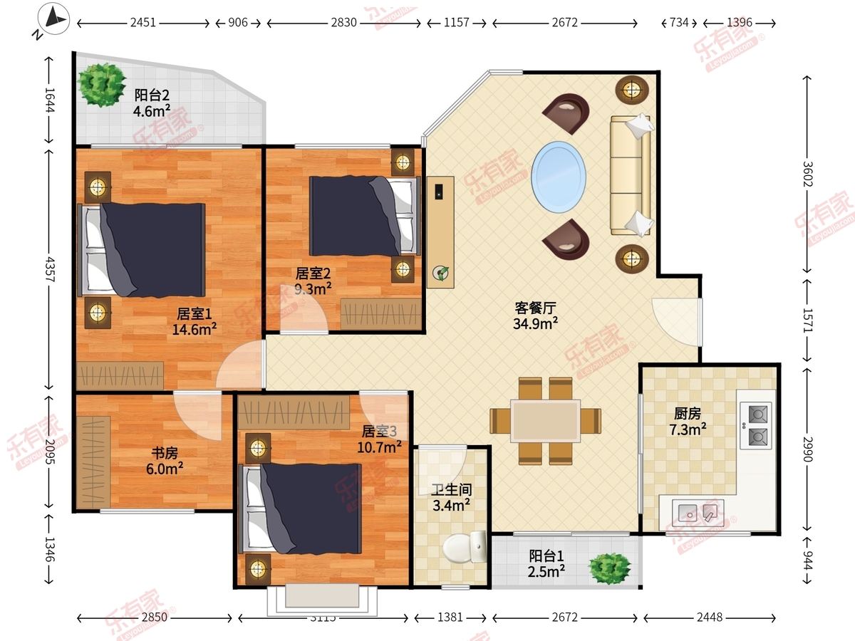 桃源居12区户型图