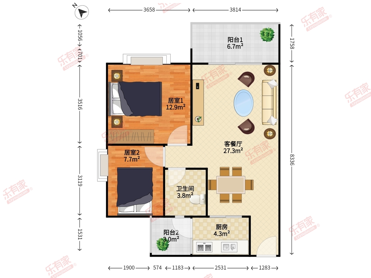 新锦安雅园三期户型图