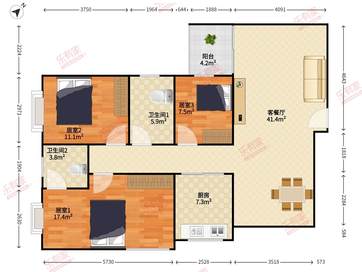 新安湖花园二期户型图