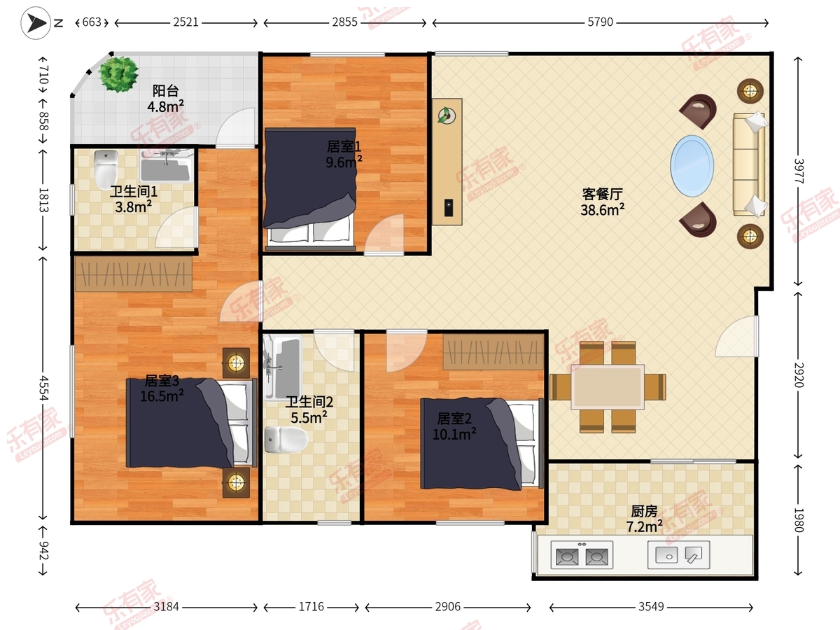 宝龙花园户型图