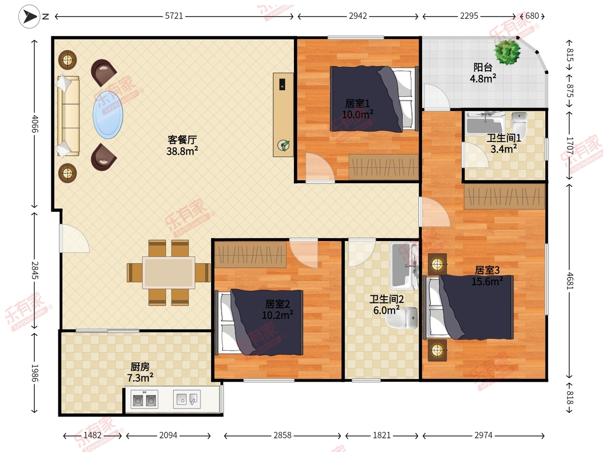 宝龙花园户型图