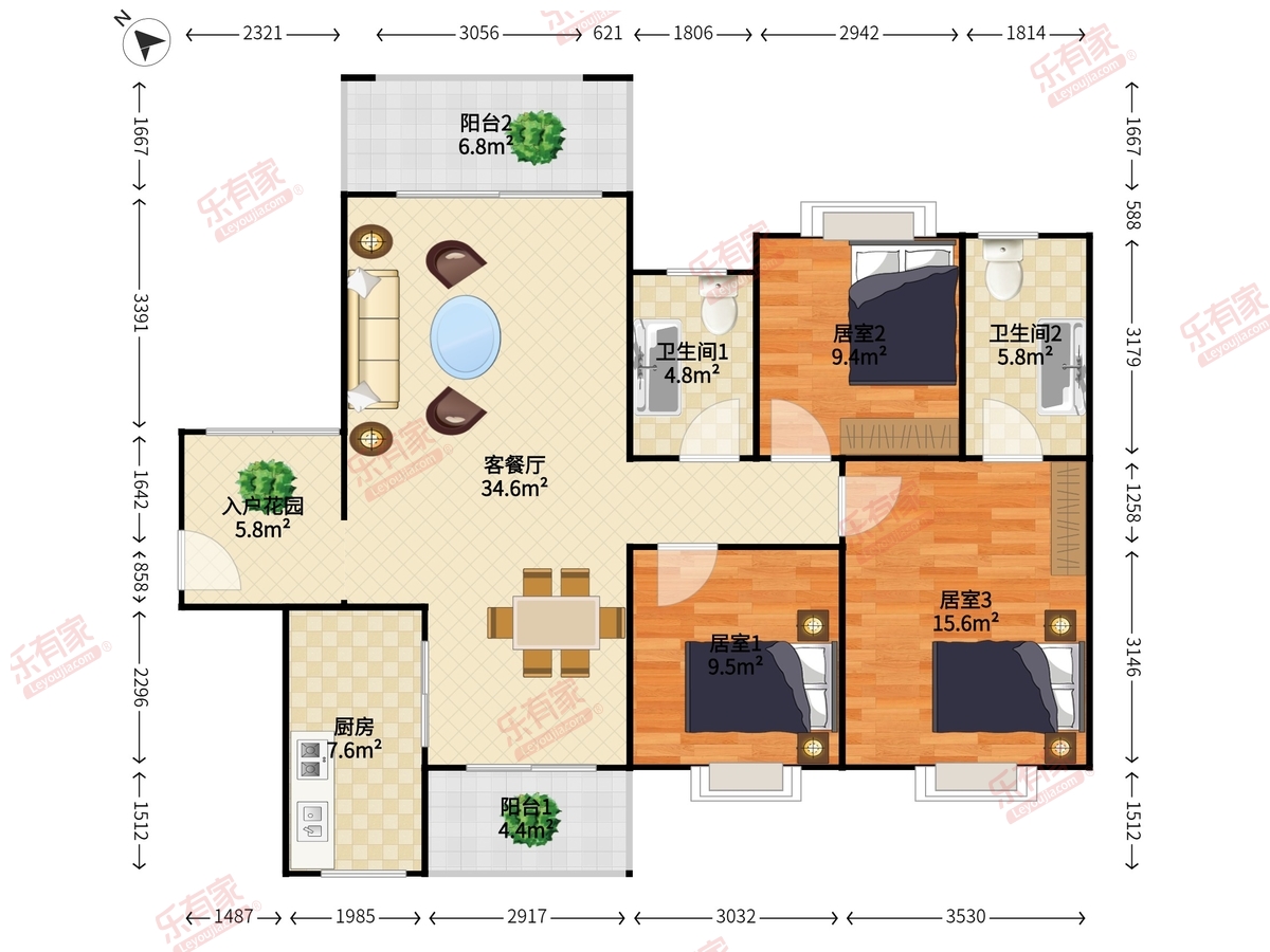 金山湖花园3区户型图