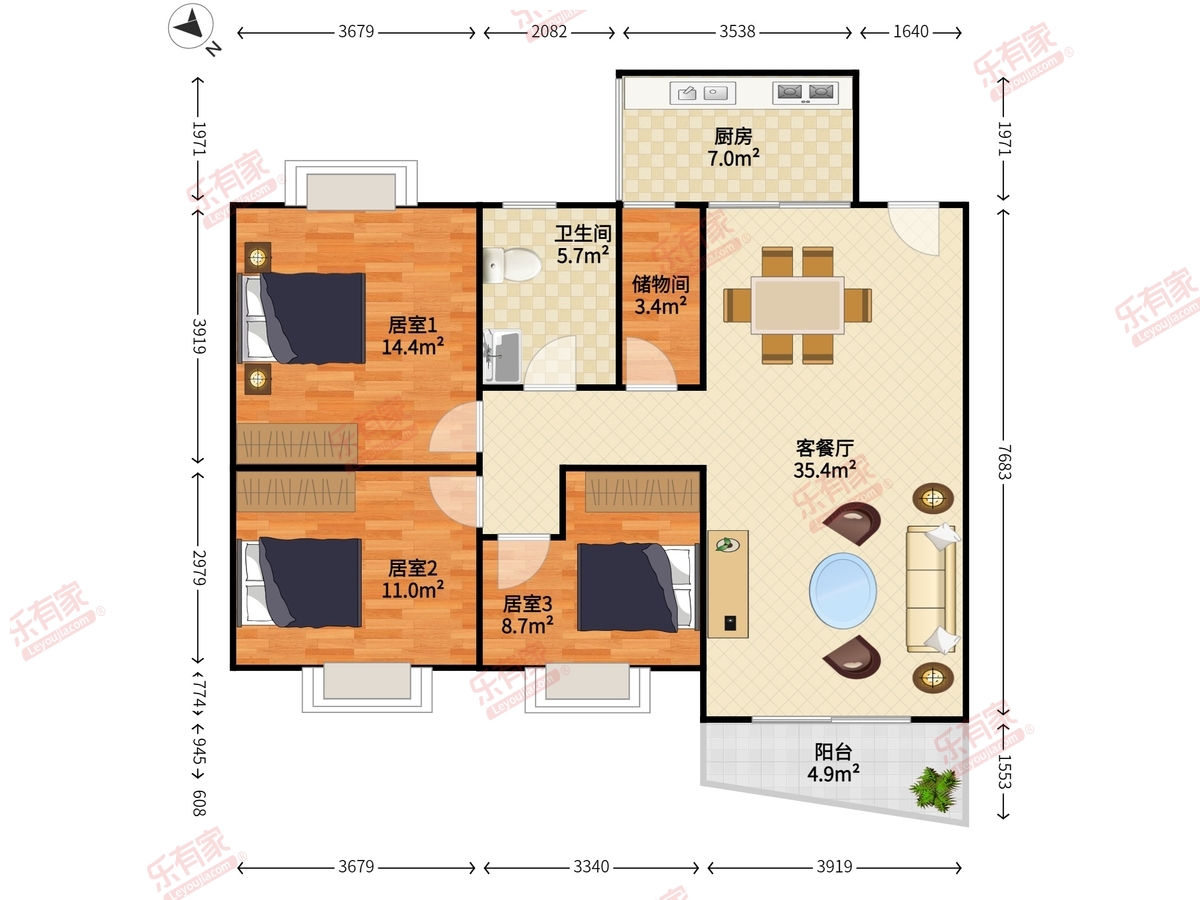 桃源居13区户型图