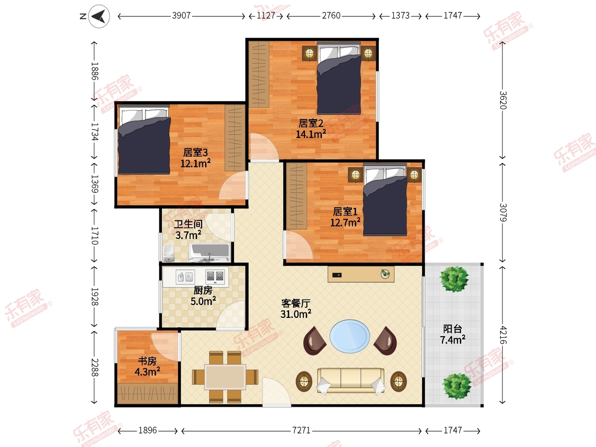 龙溪花园户型图