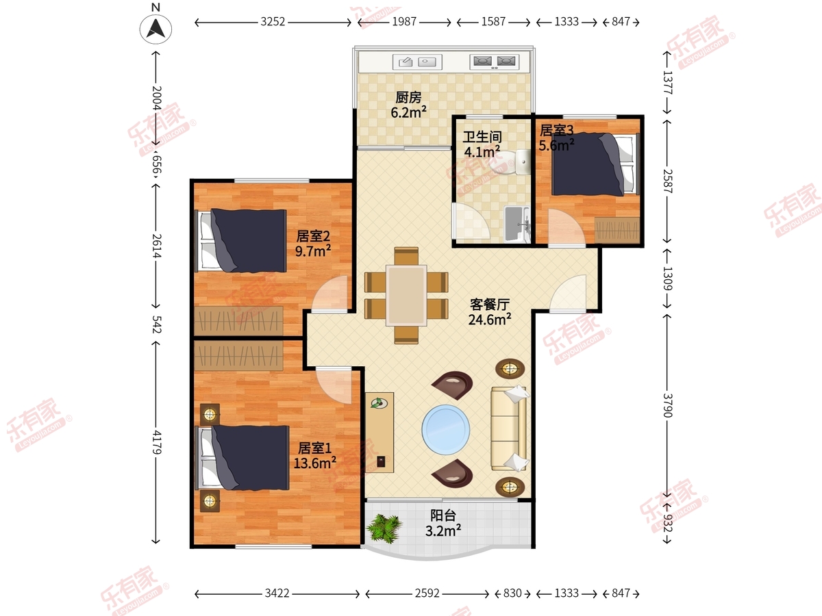新安湖花园一期户型图