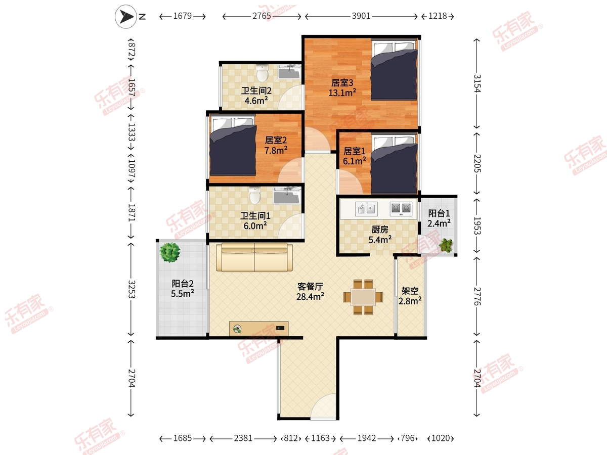 花语岸花园户型图